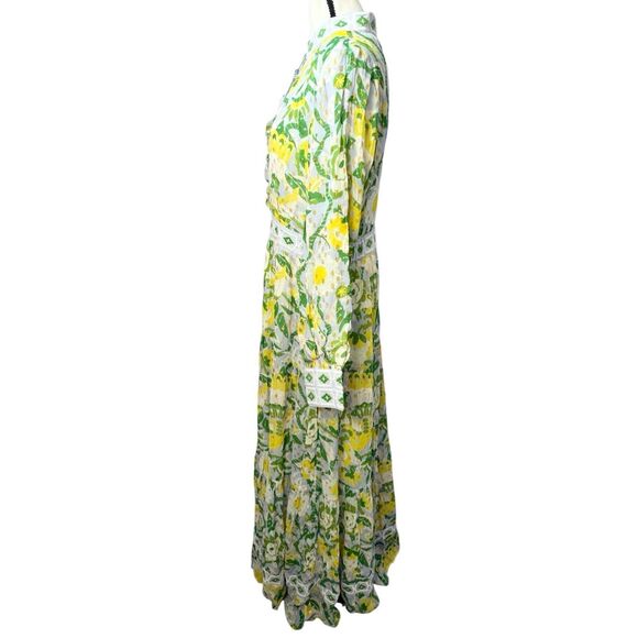 NEW CK BRADLEY annabelle maxi dress in falconer yellow and green - Picture 4 of 13